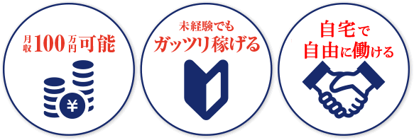 月収100万円可能､未経験でもガッツリ稼げる､法的に安心して働ける